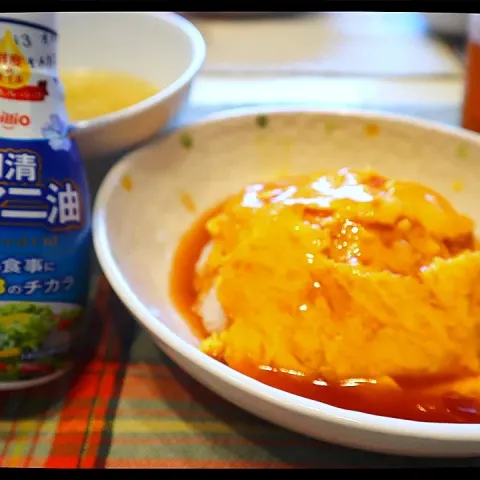 「日清アマニ油」を使ってみたSnapdishの料理・レシピ写真:【番外編】英検がんばれ丼（娘さん用）