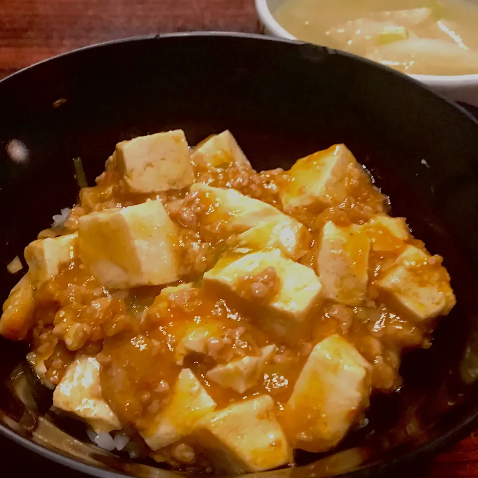 晩ごはん⭐️⭐️⭐️64.1kg                                  最強！麻婆豆腐丼|ぽんたさん