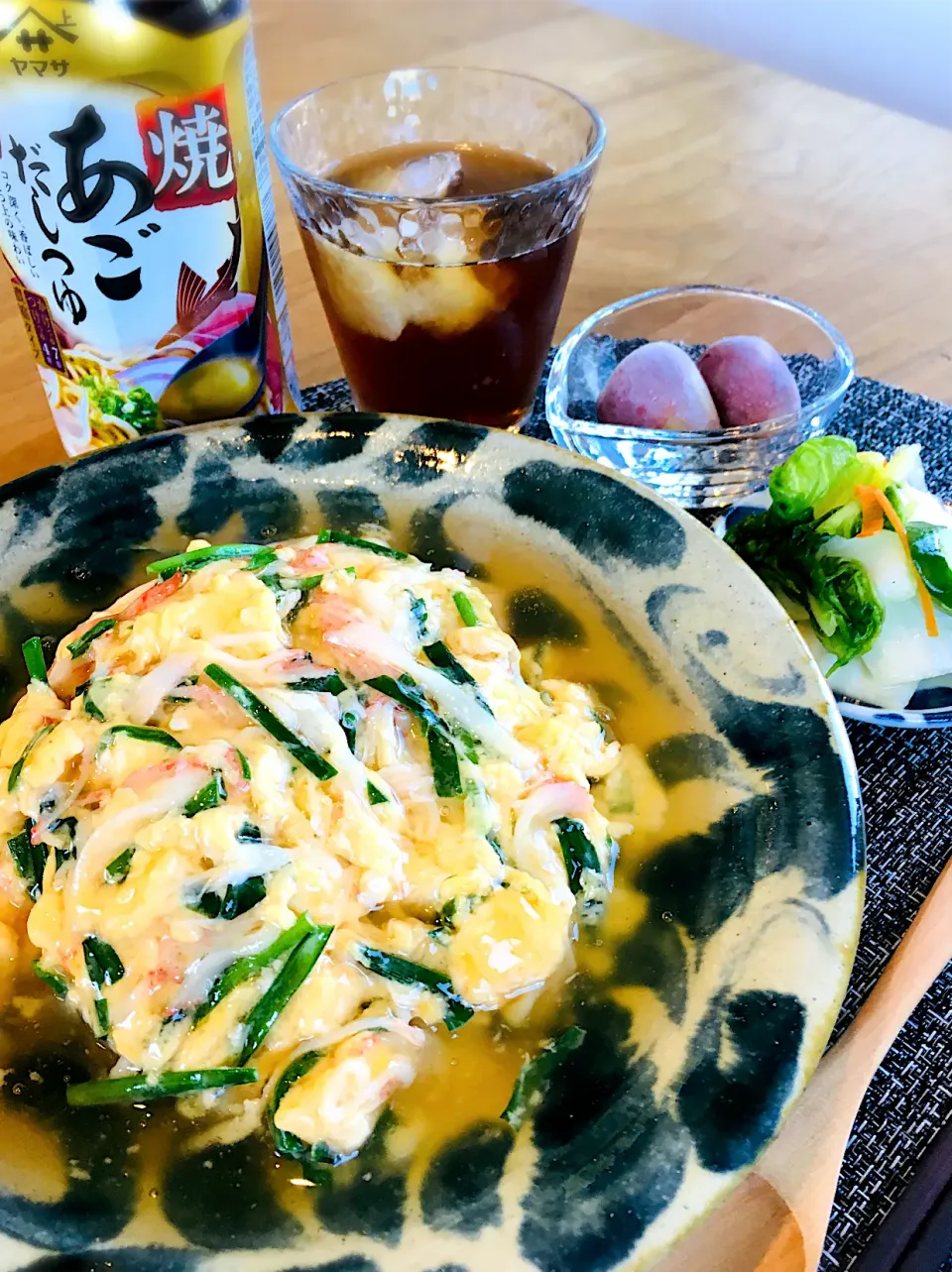 今日のお家でランチは                                   焼きあごだしつゆで和風カニカマニラ玉ご飯✨|ミッチ☆ママさん