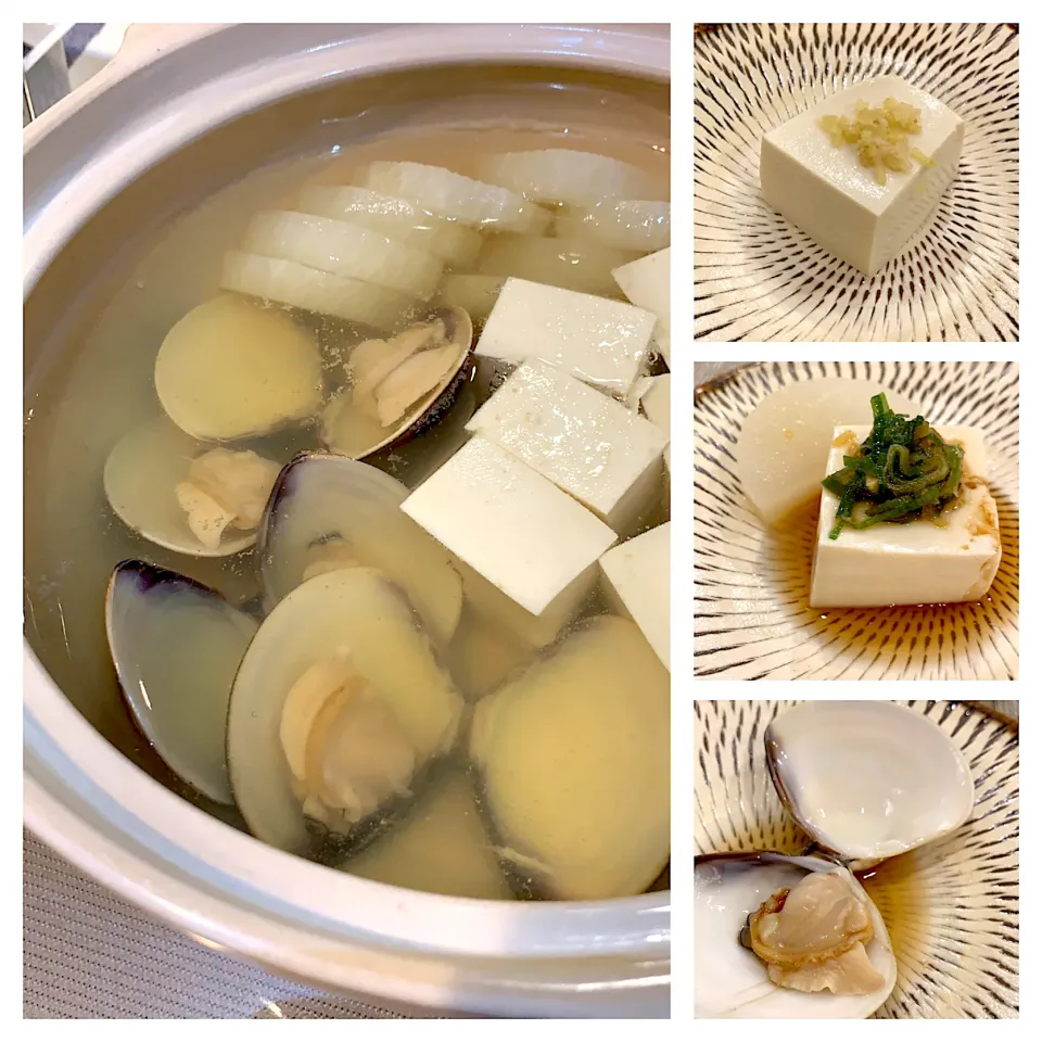 Snapdishの料理写真:蛤の湯豆腐|ケイさん