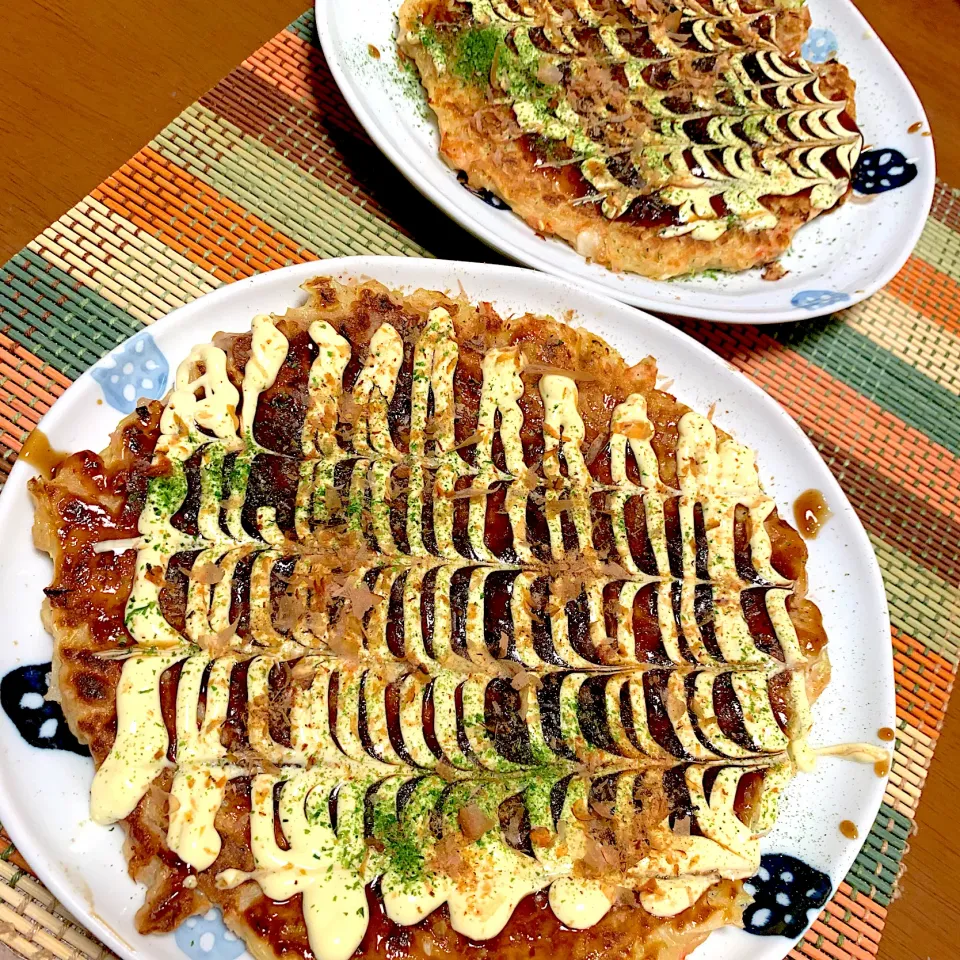 キャベツ消費のために、久しぶりのお好み焼きー！|goma（みぃちゃん）さん