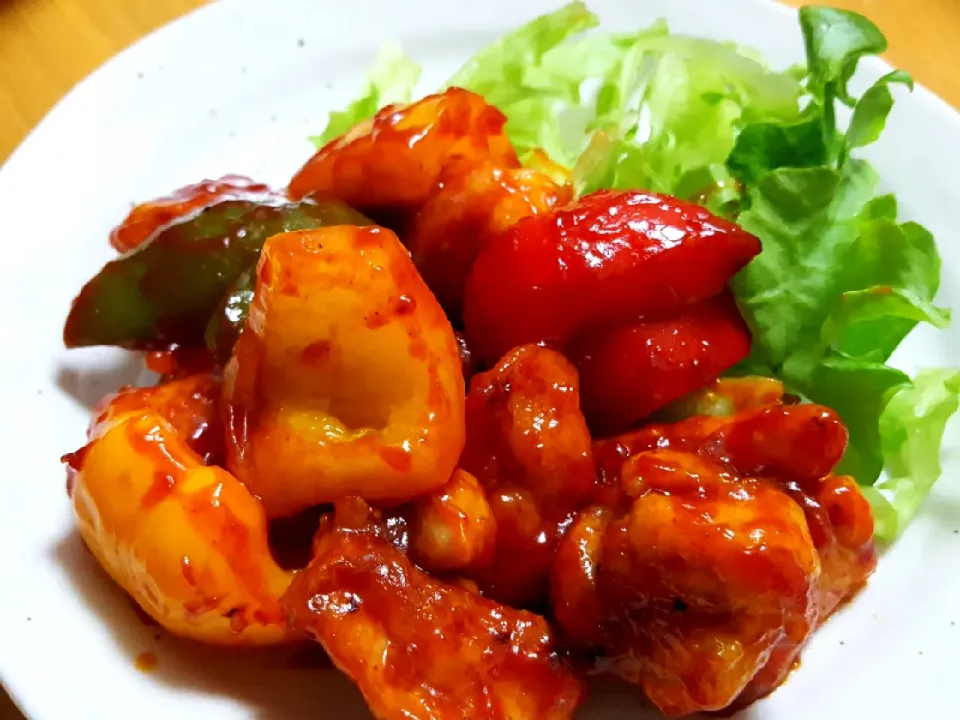 パプリカでカラフルヤンニョムチキン🍗|いつでもはらぺこ‼さん