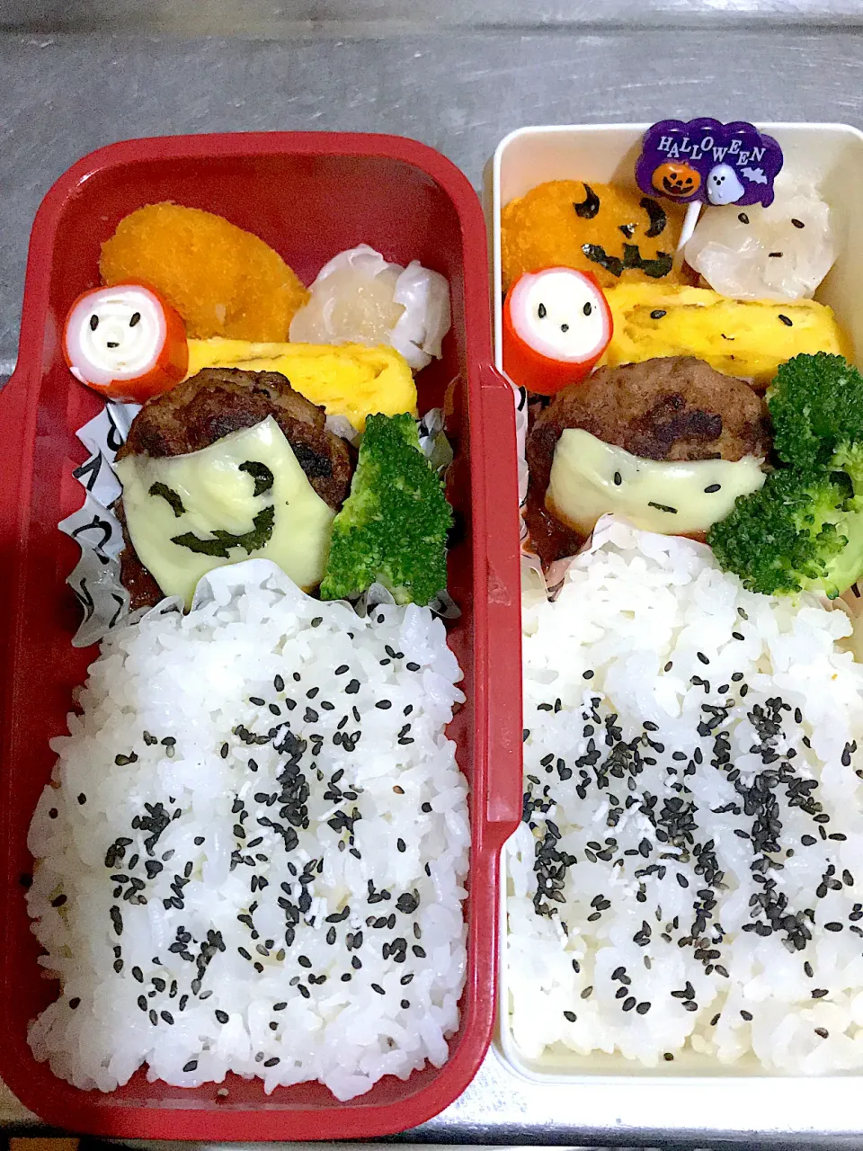 今日もハロウィン🎃お弁当♪(2人分)|こーやさん