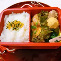 Snapdishの料理写真:ネギとエビのエビチリ弁当|Masa‘s kitchenさん