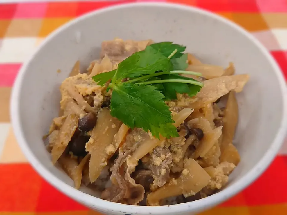 牛肉の柳川風丼|よっしー(=^ェ^=)さん