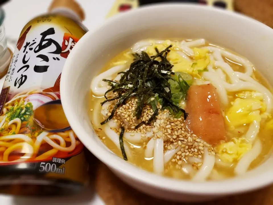 Snapdishの料理写真:たまごと明太子のあんかけうどん|kazuko pさん