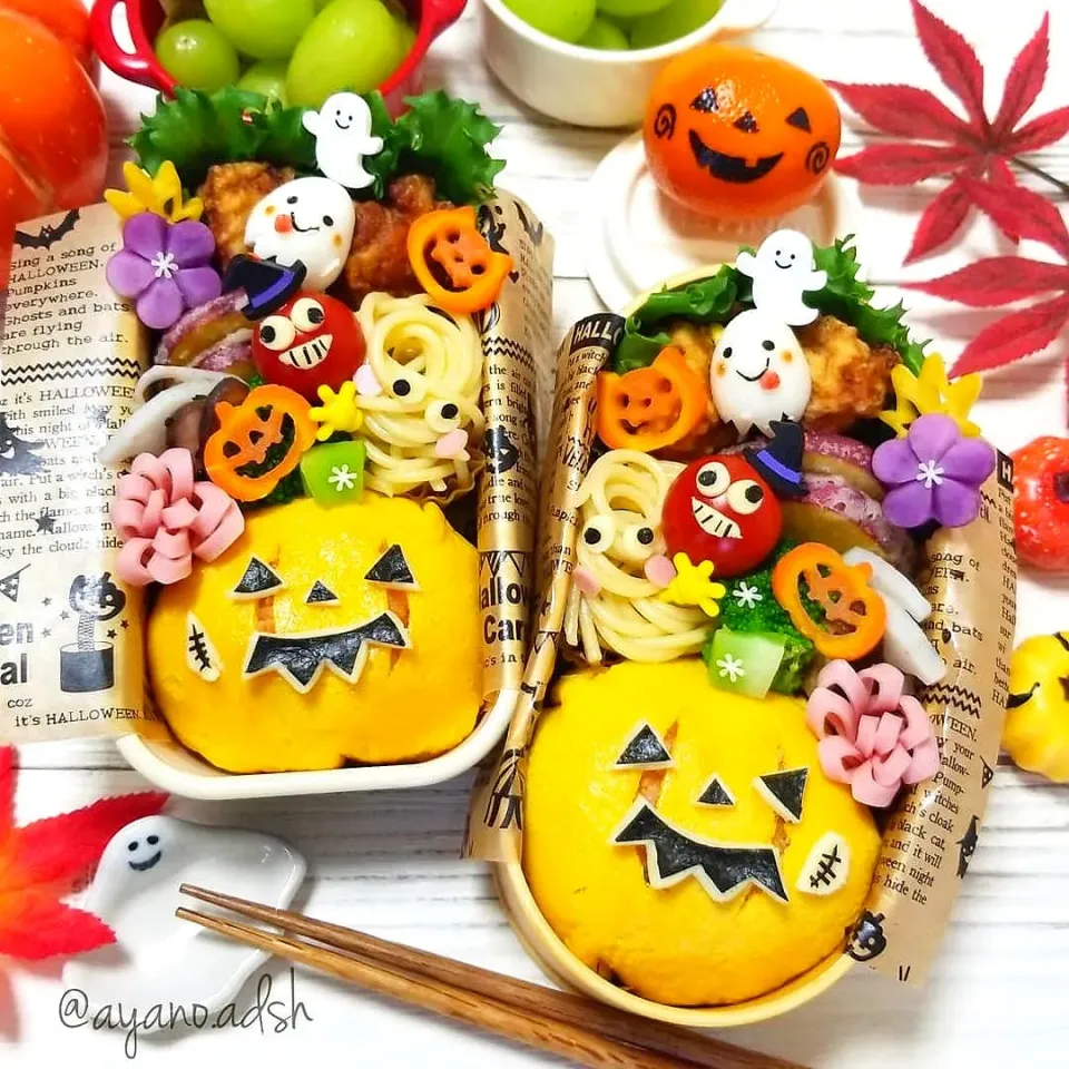 ハロウィン🎃オム炒飯弁当🎃|ayano.adshさん