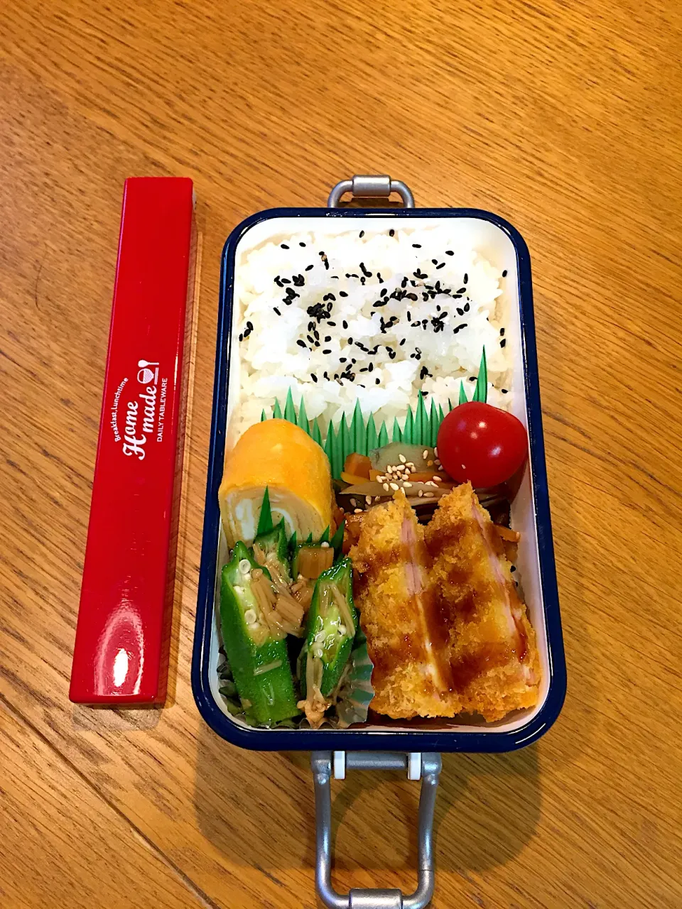 Snapdishの料理写真:JK弁当  ハムチーズカツ|まつださんさん