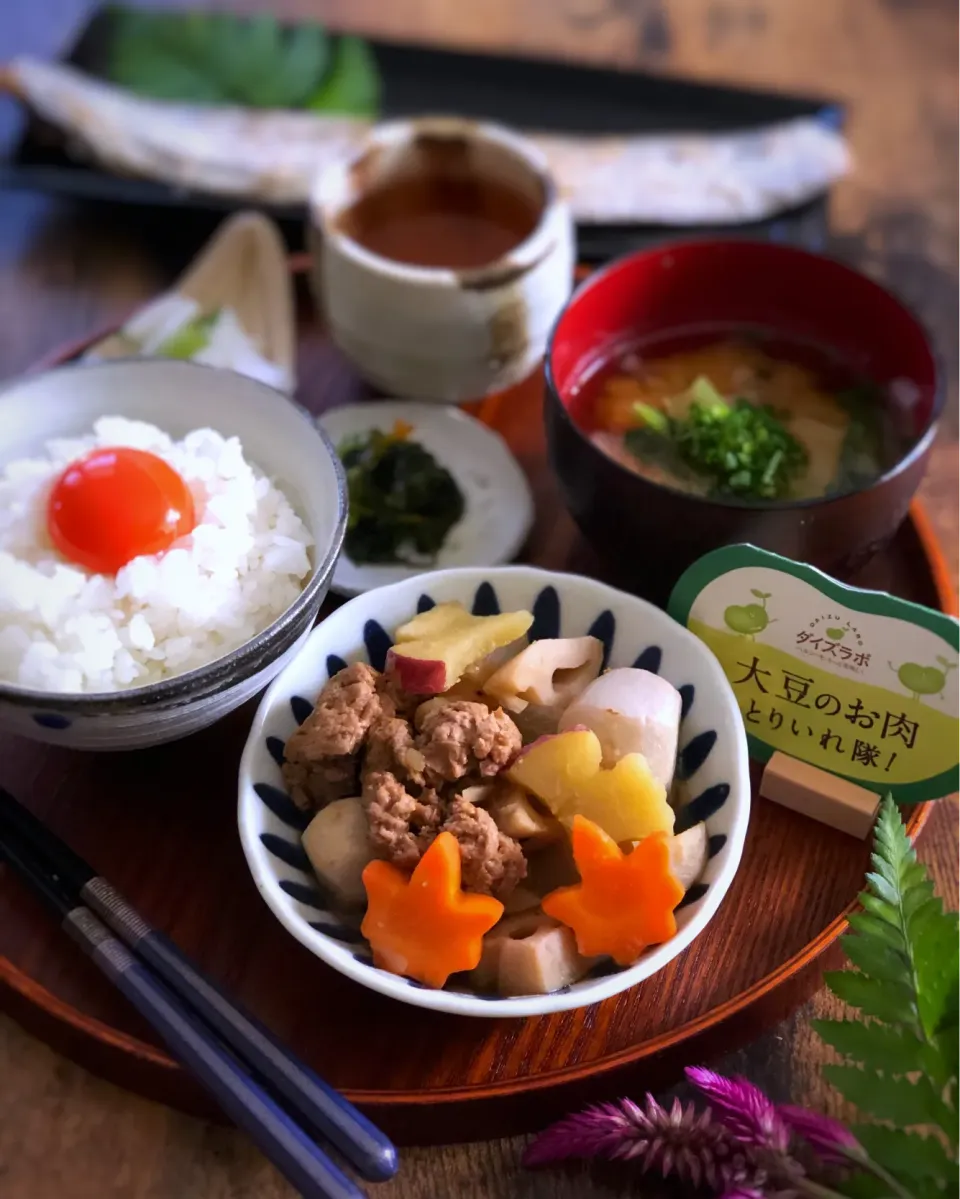 Snapdishの料理写真:大豆のお肉で筑前煮風|@keijunrinさん