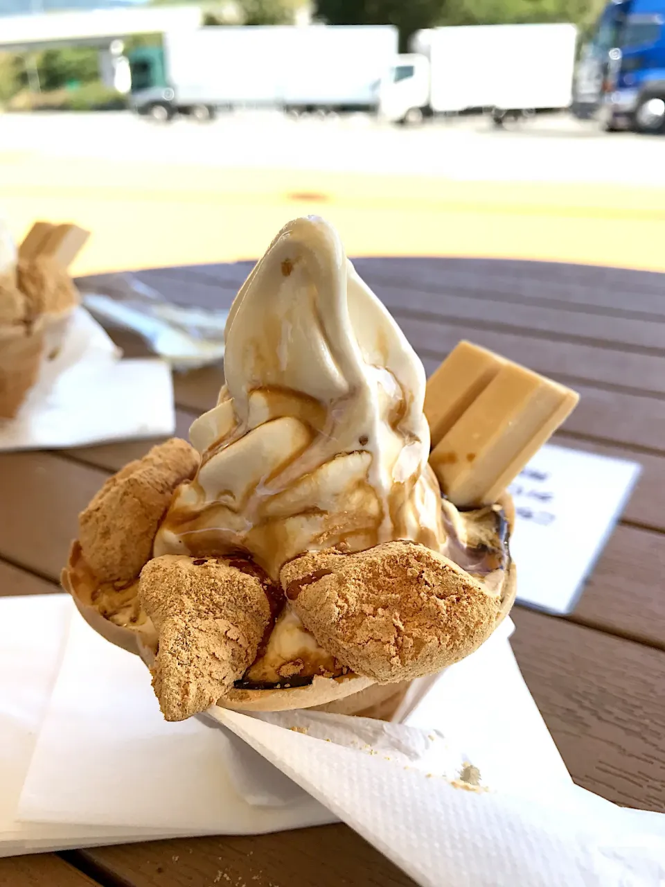 信玄餅ソフト🍦釈迦堂PA➰🚗😋|ナムナムさん