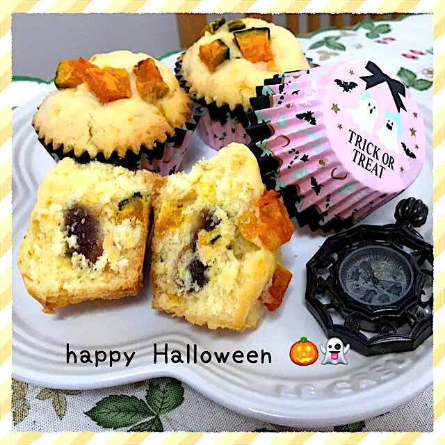 Snapdishの料理写真:カボチャのマフィン🎃餡子とクリチ入り❤️|えいぽんさん