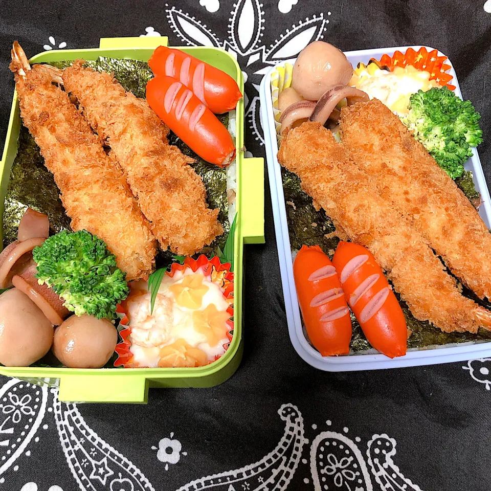 海老フライ弁当(๑˃̵ᴗ˂̵)و ̑̑|るりさん