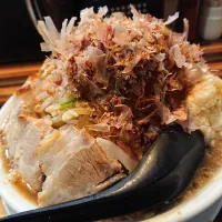 Snapdishの料理写真:笑福 西中島南方店 豚Wラーメン増し増し|tomoyuki.nakaharaさん