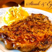 Snapdishの料理写真:Steak and eggs|Ms.Stephさん