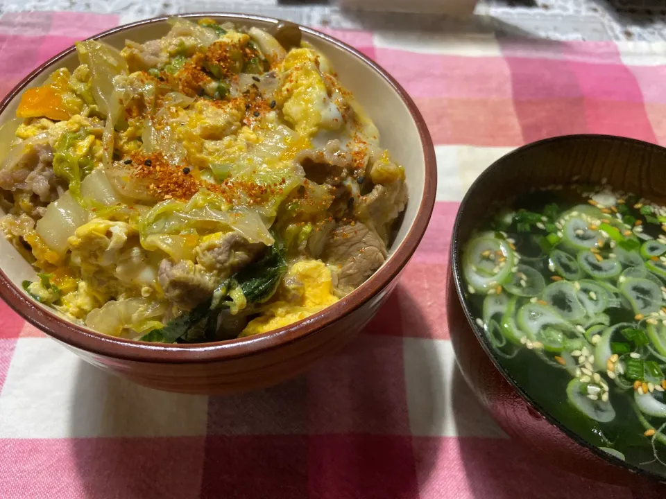 和風牛丼の卵とじ|ハルのただ飯さん