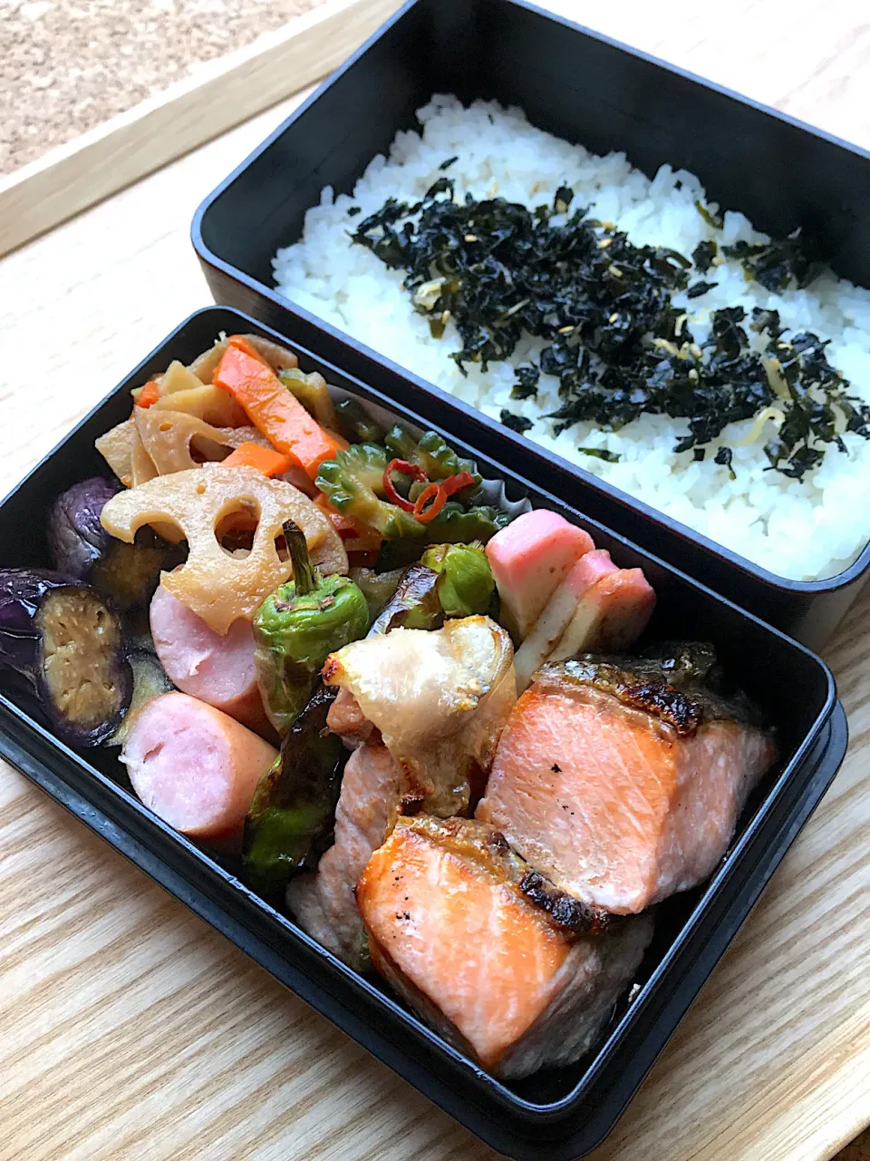 鮭の醤油バター弁当|二キィさん