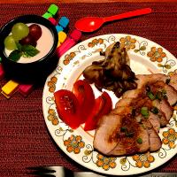 桜央里ちゃん👩‍🌾🌸💕ラム酒香る 大人のミルクティープリン🍮✨&味噌焼豚🐷✨お誕生日おめでとうじゃ🎉✨