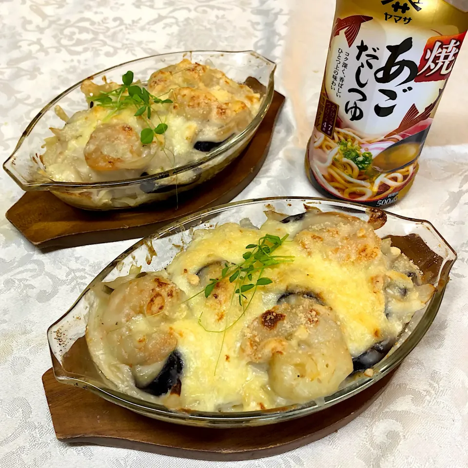 エビグラタン🍤隠し味に焼きあごだしつゆ🌺|henryさん