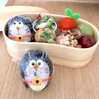 お弁当箱に　入れると🙄こんな感じに、、😬