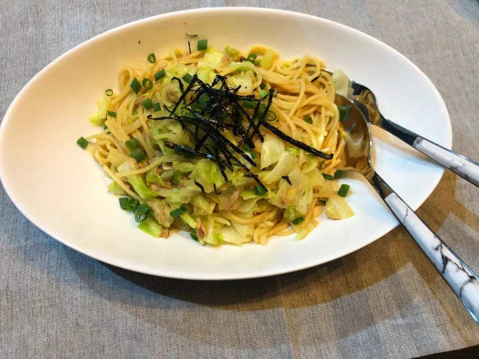 ツナとキャベツのバター醤油パスタ|Yさん