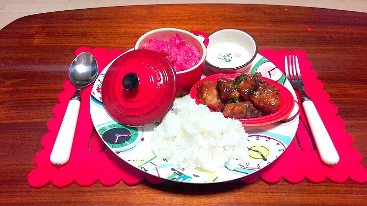 チキン南蛮唐揚げ&ビーツスープ|えっこさん