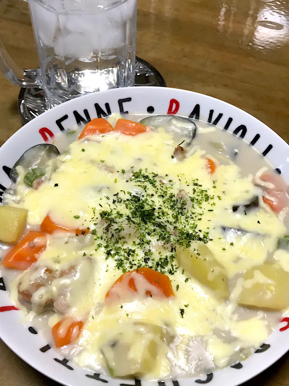 Snapdishの料理写真:シチューのオクラとナスのチーズ入り💖|Norio Fukudaさん