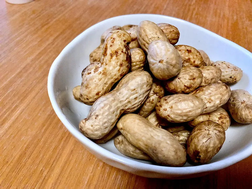 念願のゆで落花生🥜|csigapogiさん