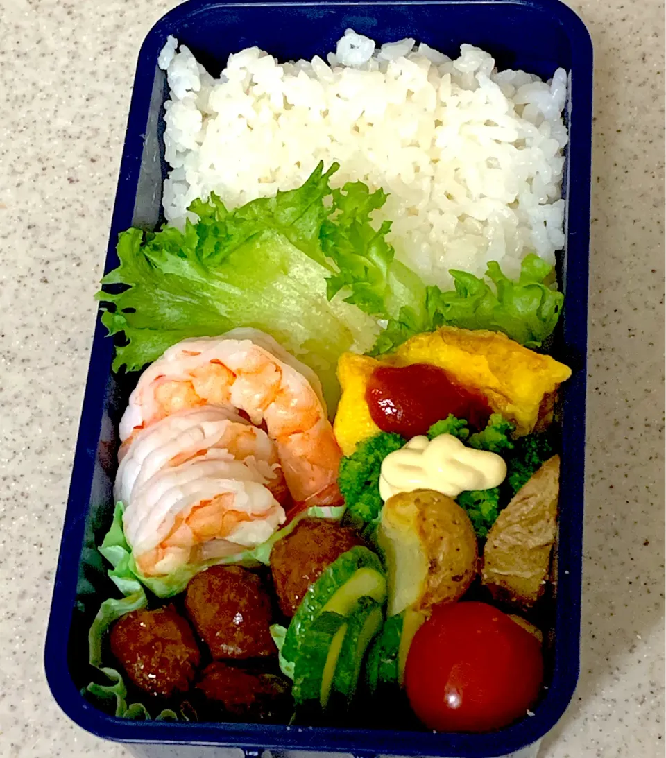 エビの塩茹で弁当|besさん