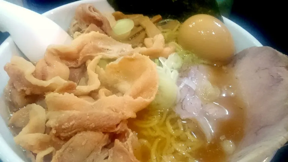 Snapdishの料理写真:【1,000投稿できました】
一条流がんこラーメン総本家
大型ブラックタイガー9Kgと
煮干7kg入れたスペシャルの
100ラーメン
＠四谷三丁目
19197|大脇さん