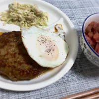 Snapdishの料理写真:照り焼きハンバーグ|sabaさん