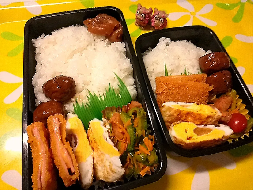 夫の弁当、娘の弁当|みどりさん