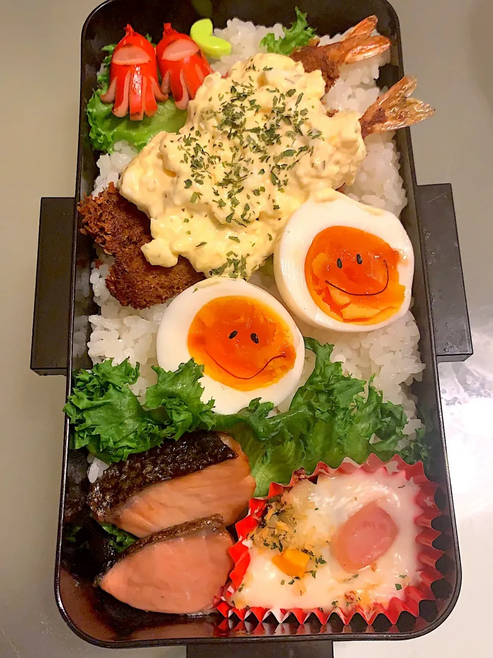 #息子弁当 
#祭りの後
#エビフライ
#1週間始まり
 #いってらっしゃい🙋‍♀️|Yukaさん