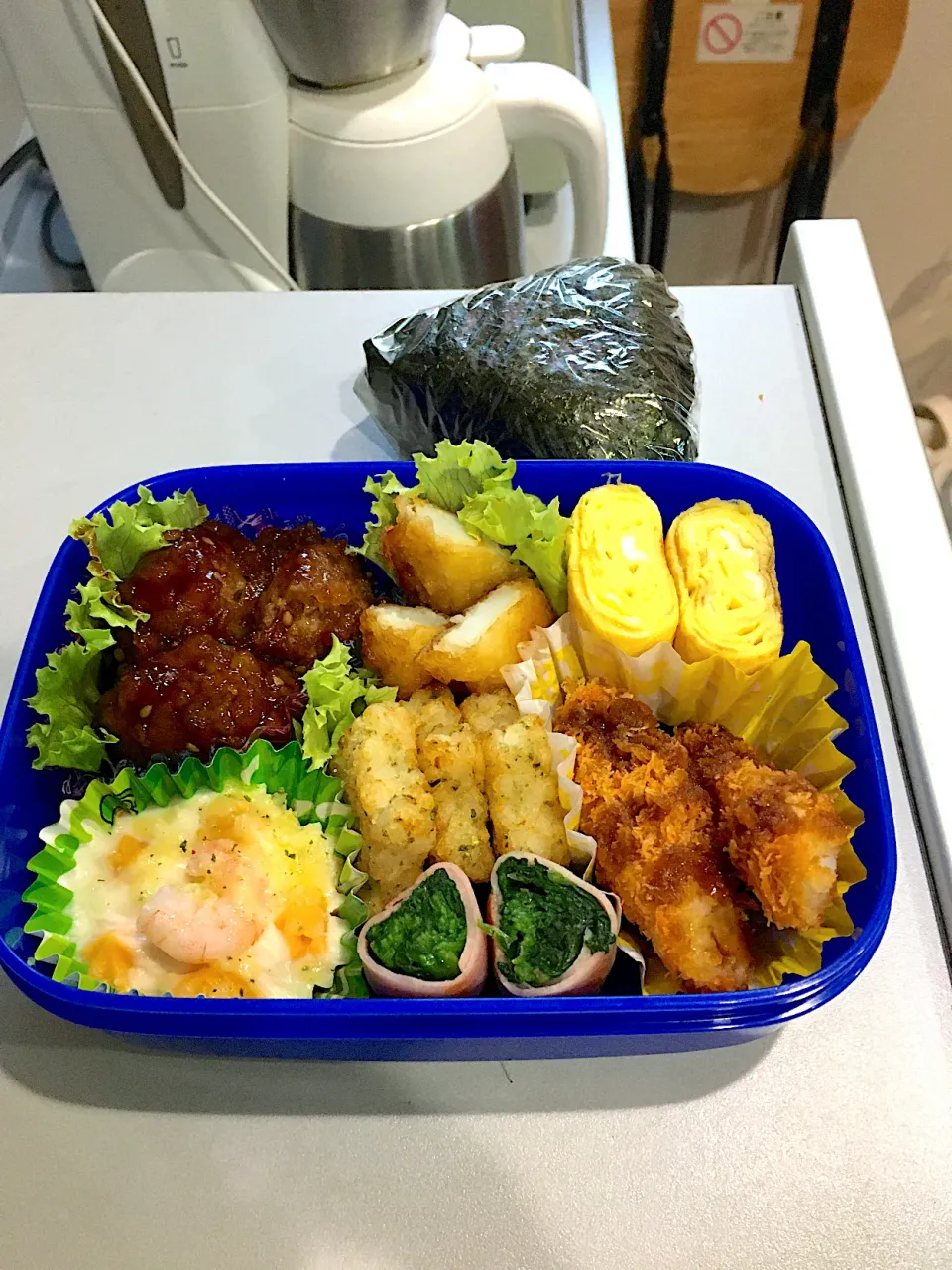 中学野球部男子のお弁当。|michiさん