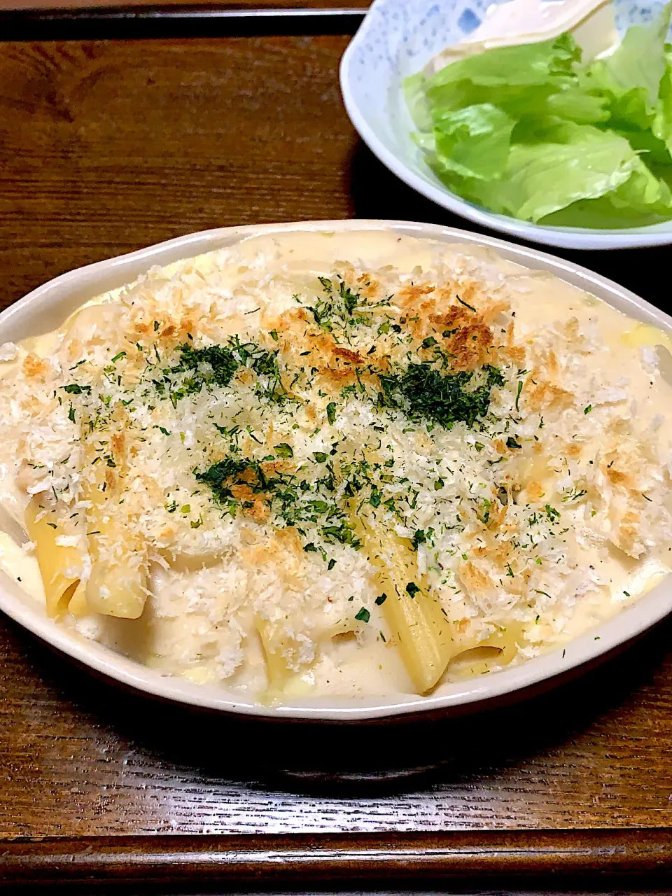 チキンと栗のペンネグラタン|しいかさん