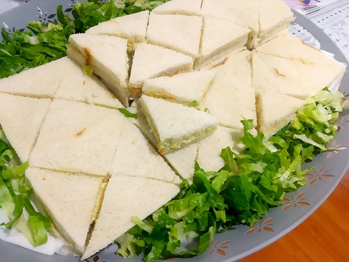 chicken egg Vege sandwiches..finger food|hinaさん