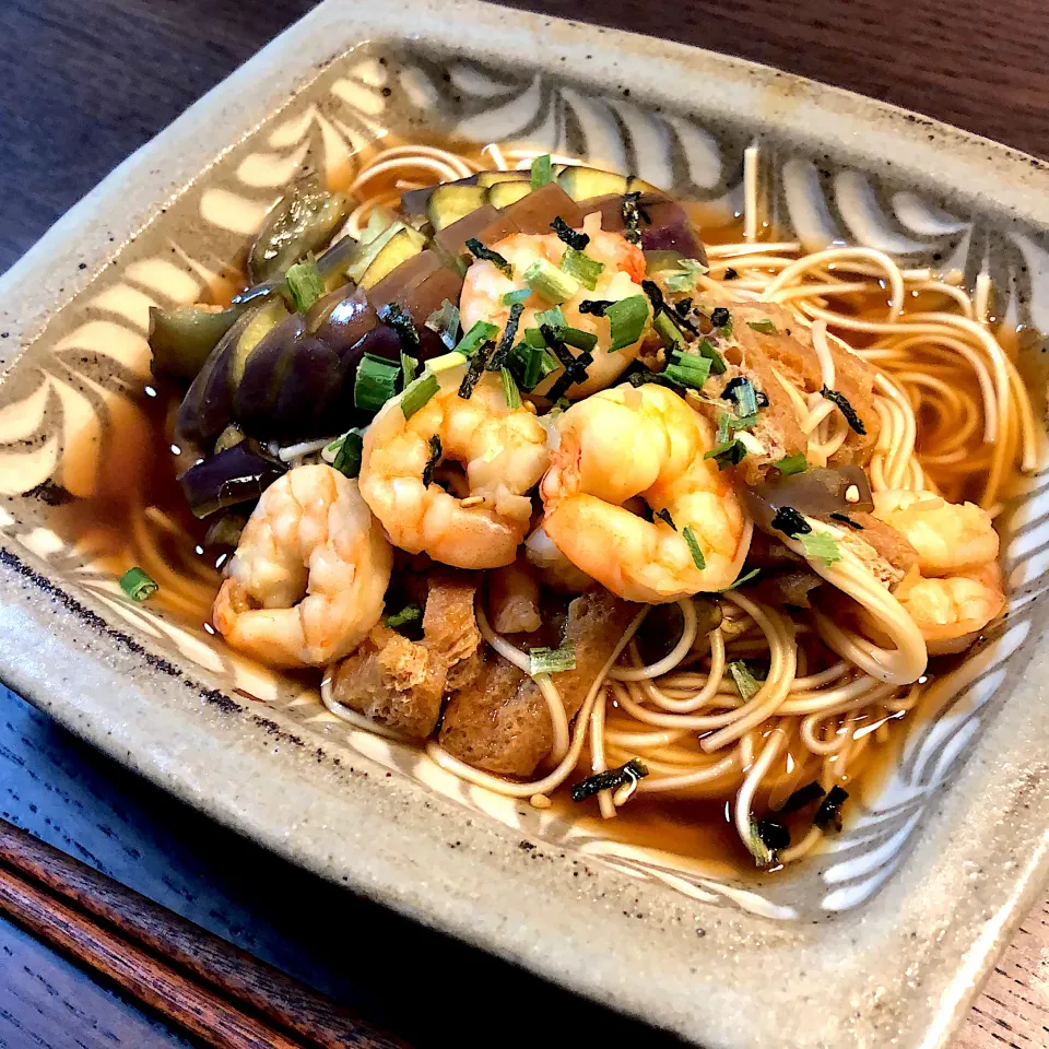 のろさんの料理 茄子素麺|モスグリーンさん