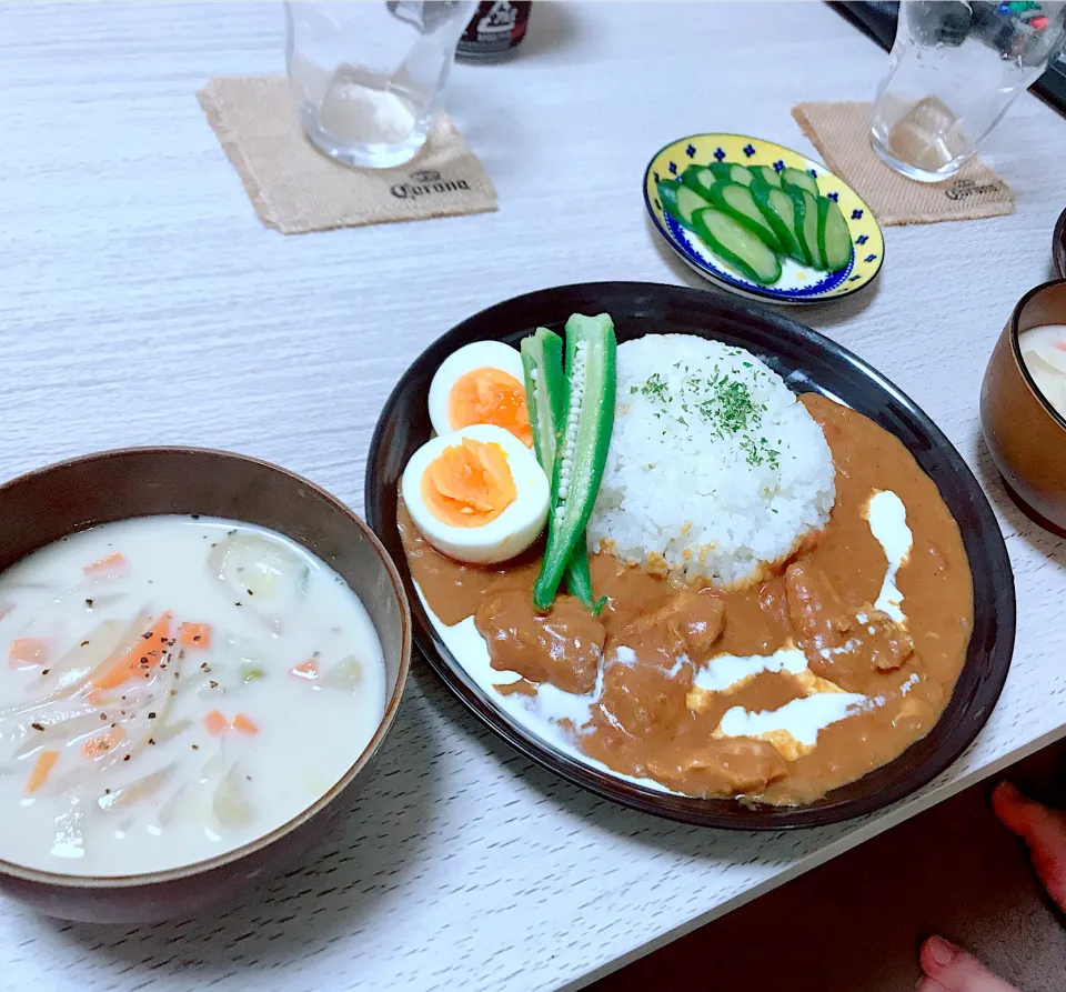 バターチキンカレー&和風ミルクスープ|gomaさん