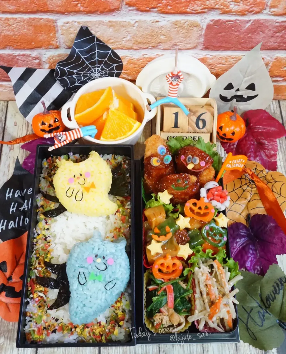 ハロウィン🦇コウモリぉ弁当🌈|La-Jule Sa8さん