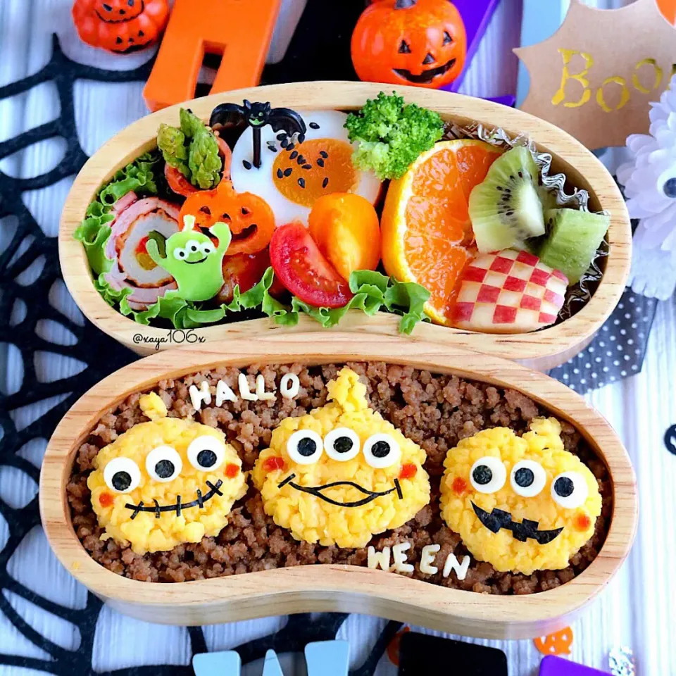 リトルグリーンメンのハロウィン弁当🎃|あーたんさん