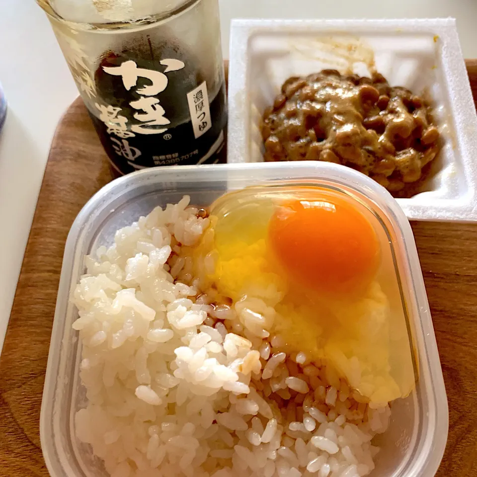 Snapdishの料理写真:納豆たまごご飯(◍•ڡ•◍)❤|いつみさん