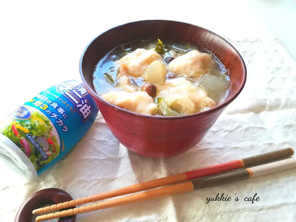 豆乳サイリウムわらび餅入りの脂肪燃焼味噌汁(๑´ڡ`๑)|ぐぅぐママ（Yukkie）さん