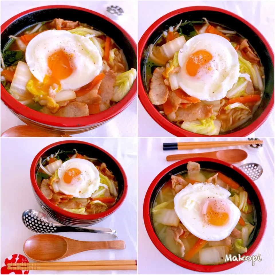 ケンジの味噌ラーメン#昨日なに食べた？#再現料理#味噌と塩を食べ比べ|まこぴ～♪さん