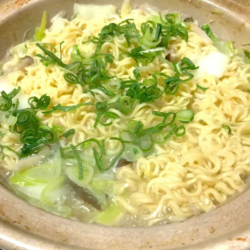 鍋の〆スープで塩ラーメン|純さん