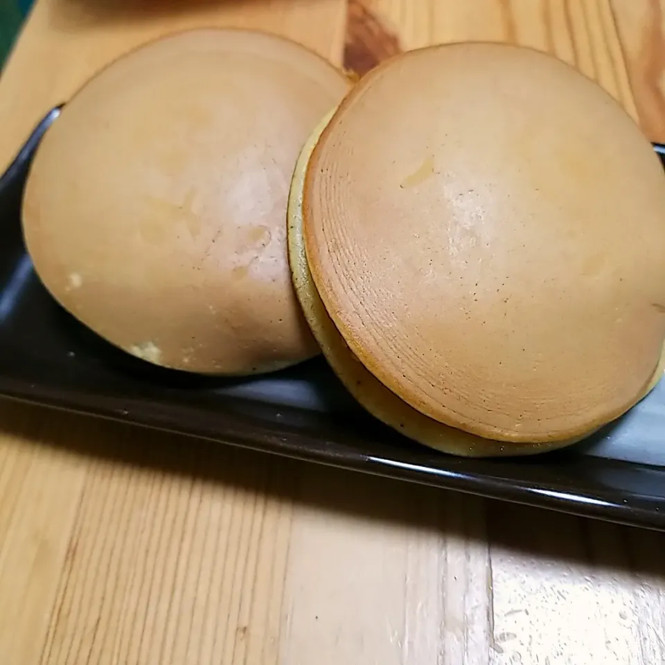 Snapdishの料理写真:おやつ◎どら焼きさつまいも餡🍠|しょちちさん