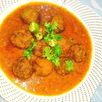 Snapdishの料理写真:beef kofta (Meatballs curry) 💟|candyさん