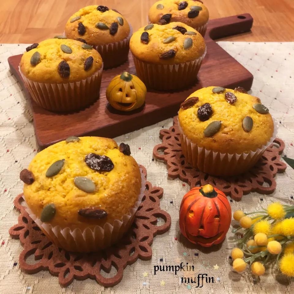 Snapdishの料理写真:pumpkin⭐️muffin…🎃…|こずえ⑅◡̈*さん