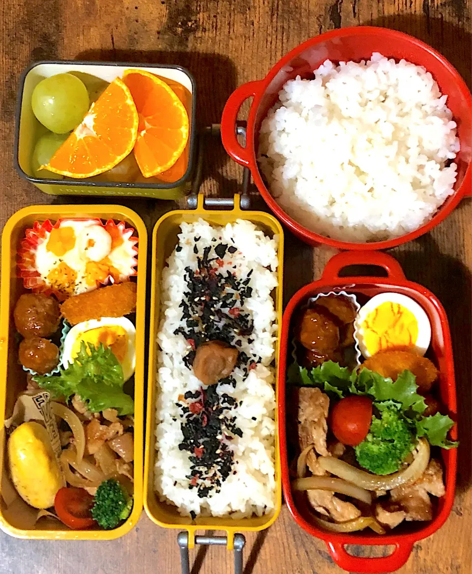 Snapdishの料理写真:2019.10.18 息子・娘弁当⭐️|fuuuuさん