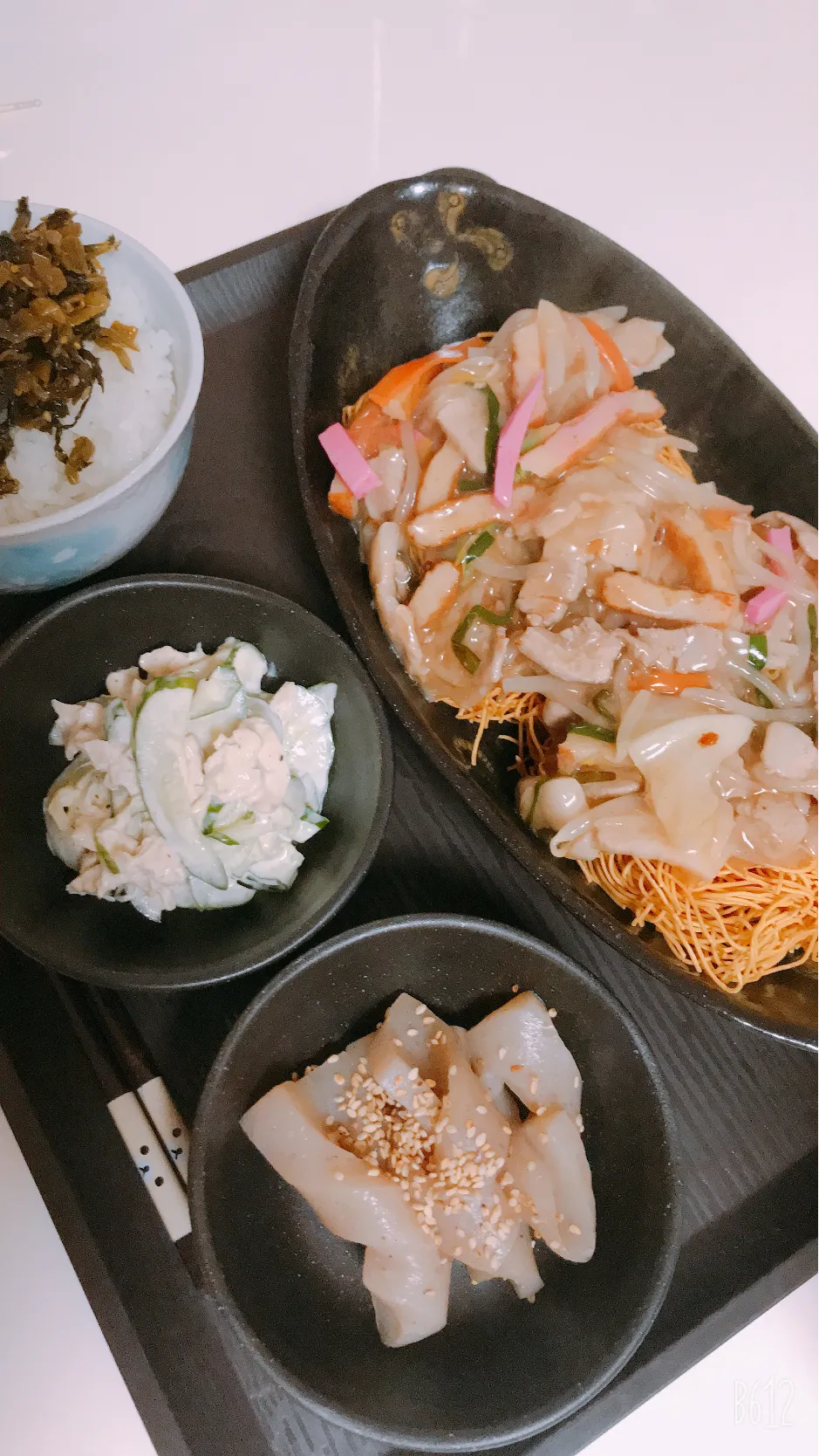 今日の晩御飯😊皿うどん定食☺️|ゆきさん