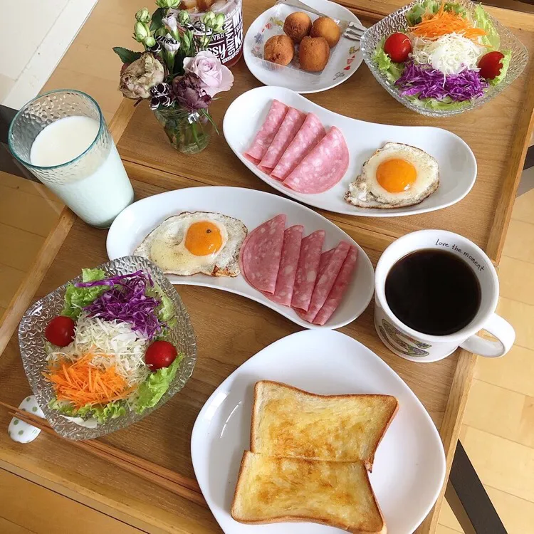 Snapdishの料理写真:10/19❤︎休日モーニング❤︎|Makinsさん