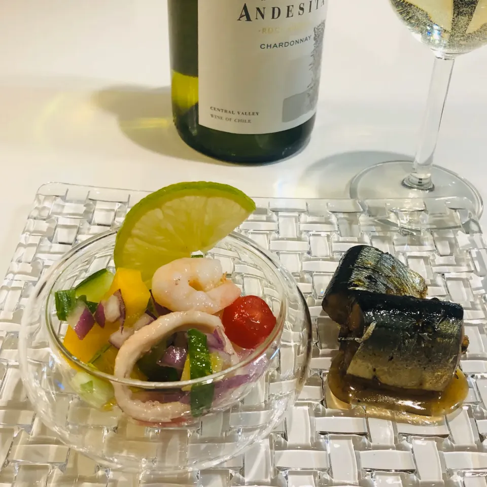 家飲み部🍷秋刀魚の甘露煮とセビーチェ|adriablueさん